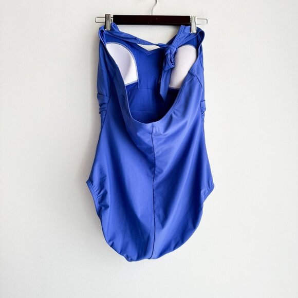 Speedo Blue Halter neck Swimsuit 18 - Picture 6 of 7